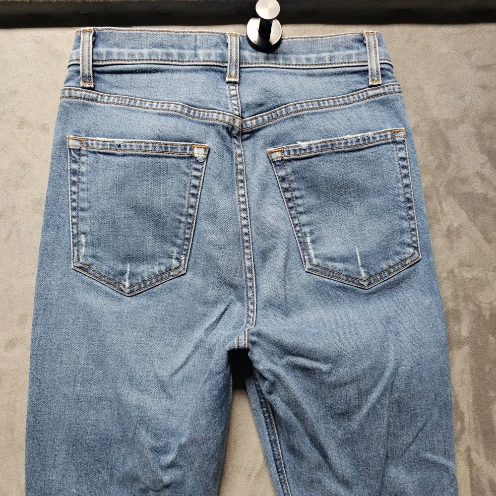 Reformation High & Skinny Jeans Rhine Wash Blue High‎ Rise Denim Size 24 LY358